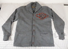 Harley Davidson 100% Wool Cardigan Sweater Button Up 1920's Style VTG Deken
