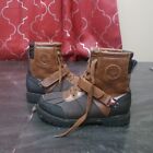Tommy Hilfiger Bramson Hiker Boots Youth Size 5 Brown Boys Snow Duck Boots