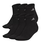 Women's adidas Athletic Quarter Socks 6-Pack Black