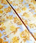 New ListingVintage Floral Flat Sheet Pair Yellow Floral Roses New Old Stock Unused Lot Of 2