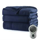 Electric Heated Blanket Twin Size Machine Washable Soft w/10 heat settings Blue