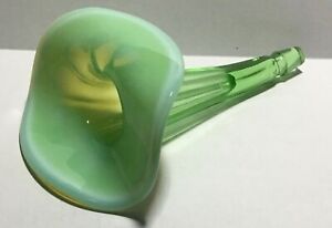 New ListingVintage Green Opalescent Glass Horn for Epergne