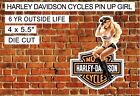 HARLEY DAVIDSON CYCLES PIN UP GIRL DECAL STICKER