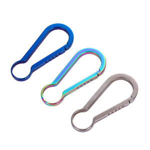 Titanium Alloy Outdoor Camping Carabiner Keychain Hanging Buckle Snap Hook^