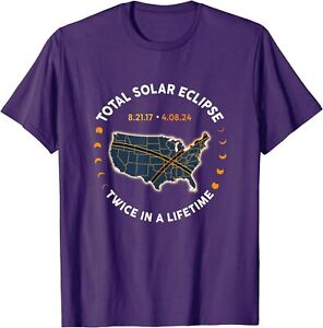 Total Solar Eclipse 2024 Twice In A Lifetime Unisex T-Shirt