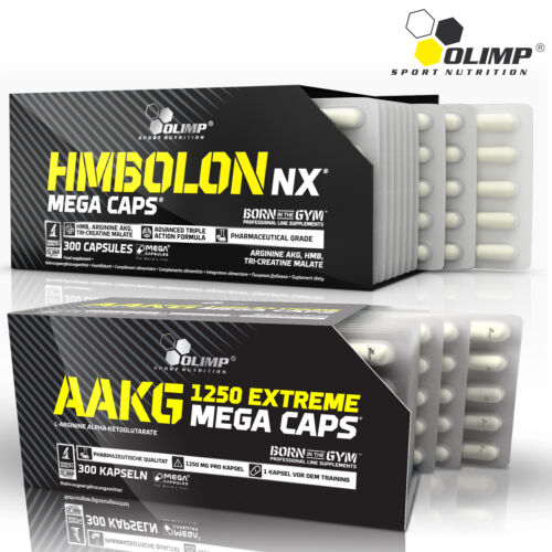 HMBOLON NX & AAKG 1250 EXTREME BLISTERS 60-180 CAPS. HMB ARGININE ANABOLIC STACK