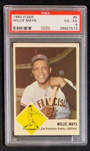 Willie Mays 1963 Fleer Baseball Card #5 Graded PSA 4 26957513