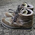 LL Bean Hiking Boots Mens 9M Shearling Lined Insulated Leather Brown Thinsulate