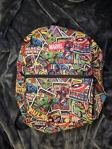 Marvel Comics Avengers Large Backpack School Travel Bag Hulk Iron Man