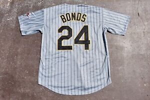 New!! Barry Bonds Pittsburgh Pirates Retro Gray Pinstripe Baseball Jersey XXL