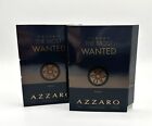 2 X The Most Wanted Azzaro for Men Parfum Sample Spray 0.04 fl oz/ 1.2 ml.