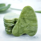 Green Jade Gua Sha Set Massage Board Roller Facial Body Care Scraping Stool Gift