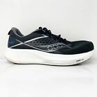 Saucony Mens Ride 17 S20925-100 Black Running Shoes Sneakers Size 11.5 W