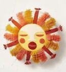 Sunshine Face Round Throw Pillow Opalhouse Fringed and Embroidered