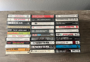 Mixed Lot of 32  Cassette Tapes Various Genres, Madonna, Nat King Cole,