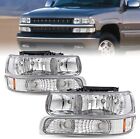 LED Headlights Assembly Lamps w/Bumper Signal Pair for 1999-2002 Chevy Silverado (For: 2000 Chevrolet Silverado 1500)