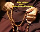 Buddha Prayer 108 Bead Big Wood Necklace Meditation Buddhist Amulet Thai Magic