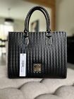 Dooney & Bourke Black Leather Beacon Woven Janine NWT New With Tags