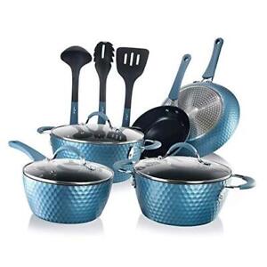 Nonstick Cookware Excilon | Home Kitchen Ware Pots & Cookware Set Royal Blue