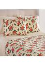 Home Reflections Holiday Motif Reversible Quilt Set Poinsettia