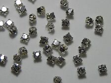 Silver Rhinestone Rose Montees Spacer Beads 4 Holes ~ 3mm - 4mm ✰✰USA Seller✰✰