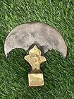 Hand Crafted Cast Iron Axe Brass Fittings Mughal Replica Piece Works Well Tough
