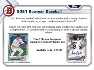 2021 Bowman Baseball HTA Hobby Jumbo Box