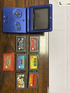 Nintendo Gameboy Advance SP With 7 Games Pokémon FireRed Version. No Charger