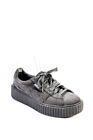 Fenty Puma by Rihanna Womens Lace Up Velvet Low Top Sneakers Gray Size 7
