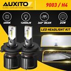 AUXITO H4 9003 LED Headlight Bulbs Hi Low Beam Conversion Kit 6000K White Canbus (For: Kia Sportage)