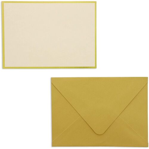 48x Blank Invitation Cards and Envelopes Wedding Baby Bridal Shower Gold 5x7