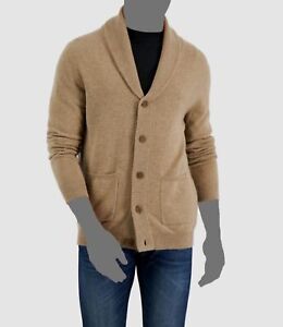 $189 Club Room Men's Beige Cashmere Shawl Neck Cardigan Sweater Size XL