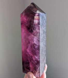 Fluorite Tower Candy Purple Crystal Large Big Tall Gemstone