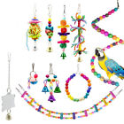 10Pcs Parrot Bird Parakeet Cockatiel Budgie Colored Beads Bell Ladder Swing Toys