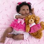 Reborn Baby Dolls Black Lifelike African American Reborn Girl Doll 22 Inch We...