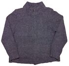 LL BEAN Women's 100% Lambs Wool Cardigan Knit Sweater 500736 Gray XL