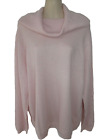 Pure Collection 100% Cashmere Pale Pink Cowl Neck Sweater US size 22 UK 24 EU 50