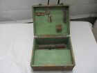 Vintage Fly Fishing Tackle Box Wood Dovetail Corners And Copper Feet W/ Tackle