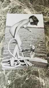 Bettie Page ORIGINAL Autographed PAPER Photo
