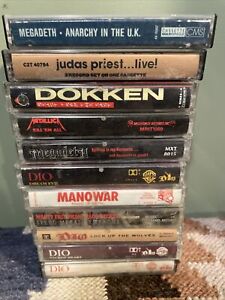 Metal Cassette Lot Metallica Megadeth Dio Manowar