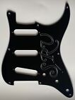 For US Fender Stratocaster SRV Logo Strat Guitar Pickguard 3 Ply Black