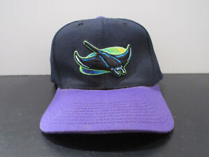 Tampa Bay Devil Rays Hat Cap Snap Back Black Purple MLB Baseball Adjustable Mens