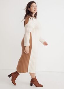 NEW! Madewell Plus (Re)sourced Ribbed Midi Sweater Dress Size 4X