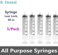 60ml / 60 cc Luer Lock Tip Syringe 5 Pack by DX- Sterile