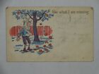 1909 Comic Postcard See What I Am Missing Thelma Bumps Coon Rapids IA USA