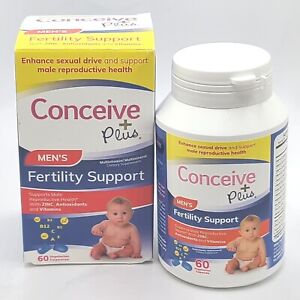 Sasmar Conceive Plus MEN'S FERTILITY SUPPORT 60 Capsules Reproductive Health NEW