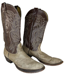 Vintage NOCONA Leather Cowboy Boots Brown Men’s Size 12.5 3A Width Western