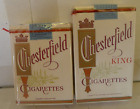 Chesterfield Cigarettes - Two Empty Packs - King & Short Non Filter -Vintage