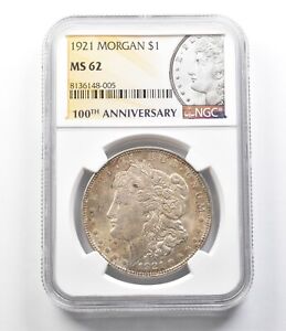 MS62 1921 Morgan Silver Dollar - Graded NGC *416
