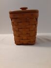 1994 Longaberger Small Spoon Basket with lid 5.25L x 5.25W x 6.25H
